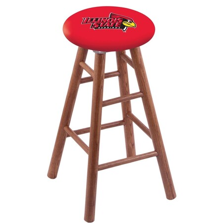 Oak Bar Stool,Medium Finish,Illinois State Seat